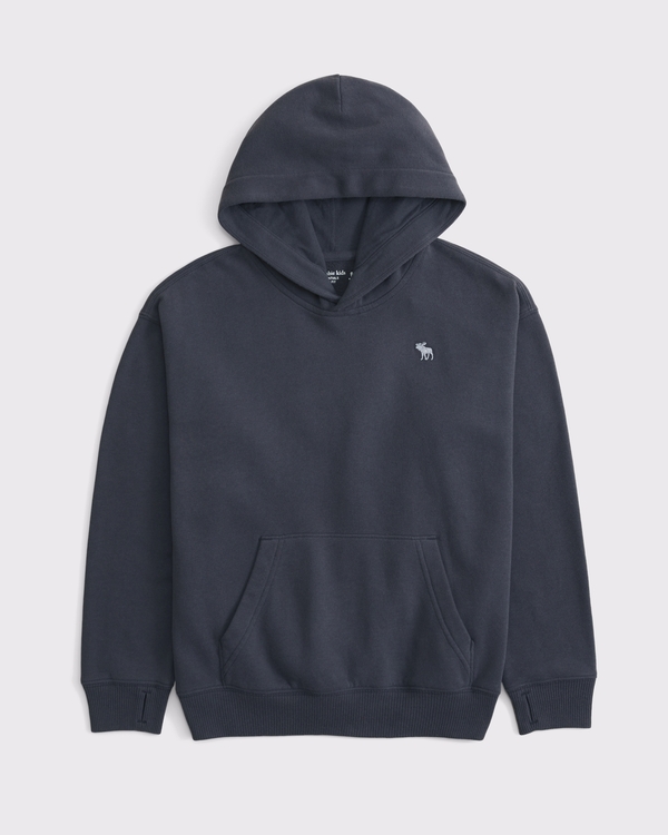 essential icon popover hoodie, Dark Gray view 1