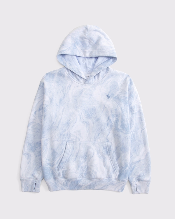 essential icon hoodie, Light Blue Pattern view 1
