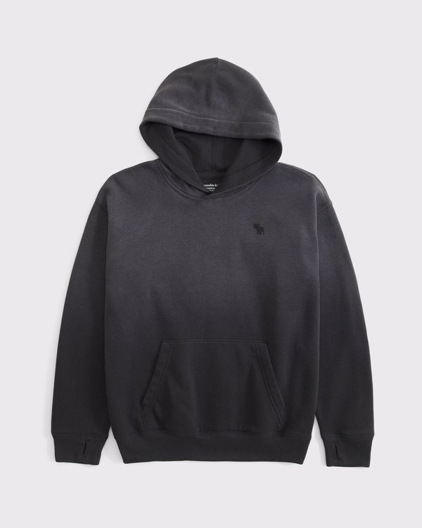 essential icon hoodie, Charcoal Wash view 1