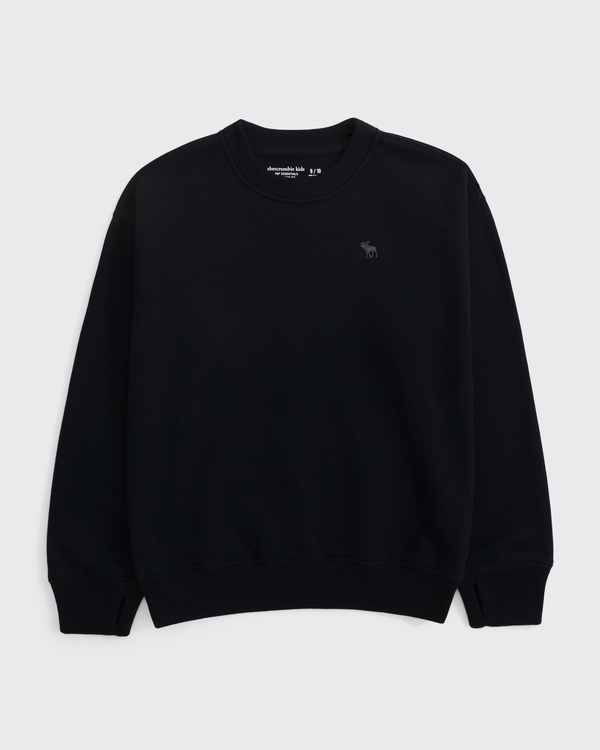 essential icon crew sweatshirt, Black view 1
