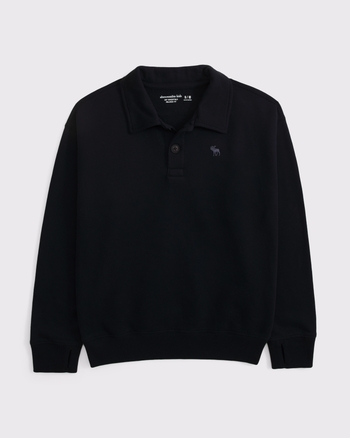 essential icon henley collared sweatshirt from Abercrombie & Fitch - $26.97