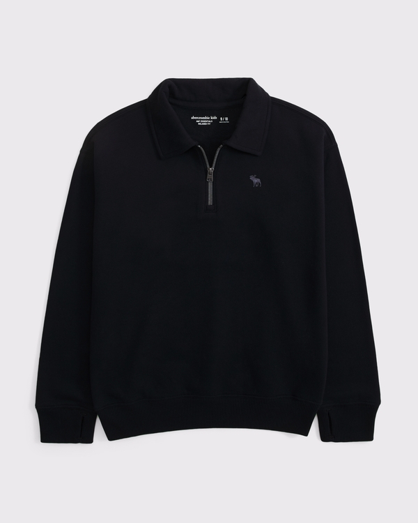 essential icon mockneck sweatshirt, Black view 1
