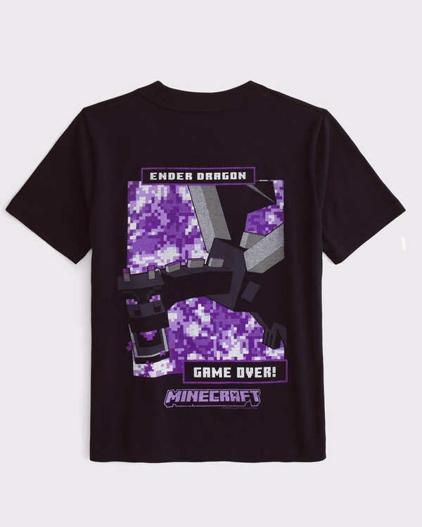 minecraft ender dragon graphic tee, Black view 1