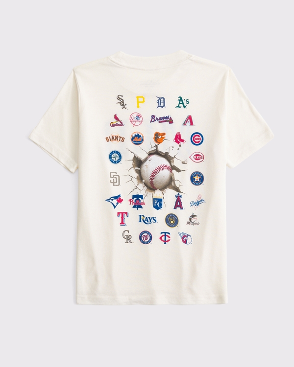 mlb graphic tee, Cream view 1