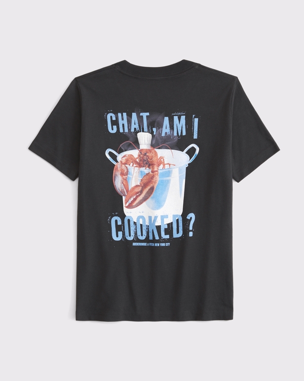 relaxed logo tee, Charcoal view 1