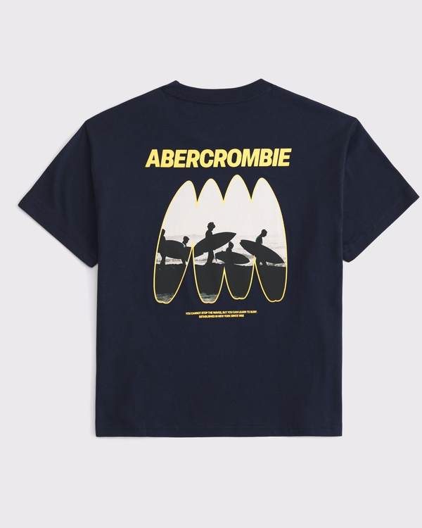 relaxed logo tee, Deep Blue view 1