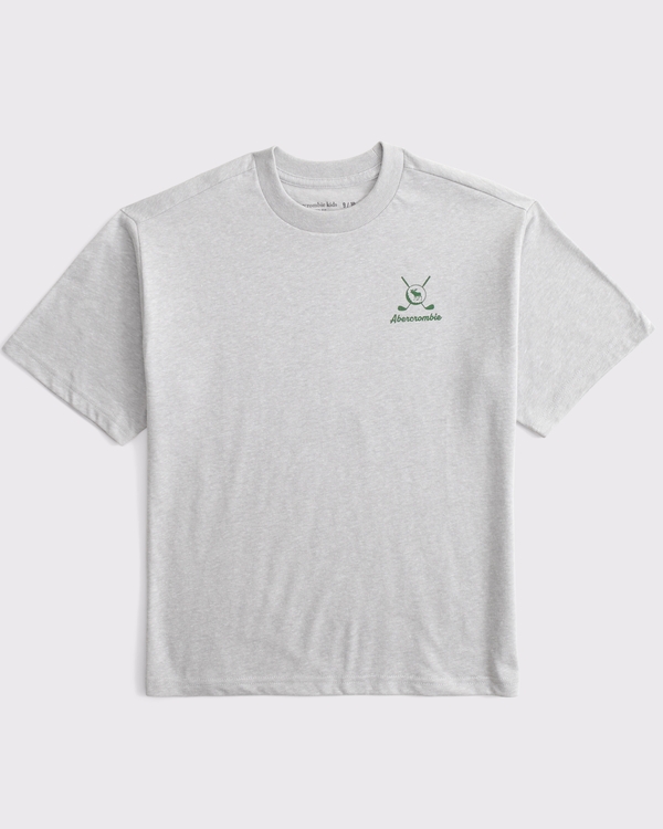 relaxed logo tee, Pale Gray Texture view 2