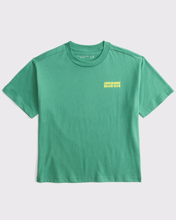 relaxed logo tee, Green view 2