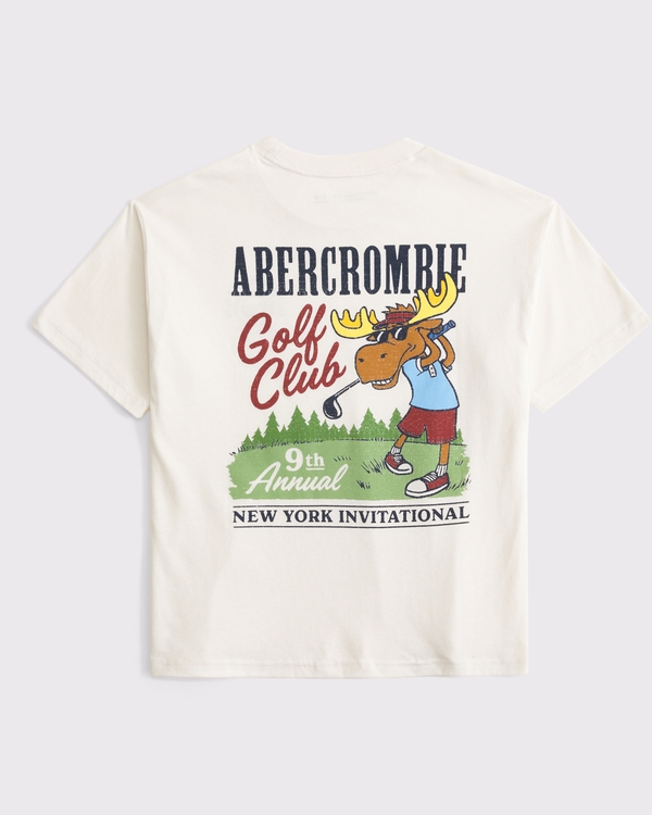 relaxed logo tee, Cream view 1