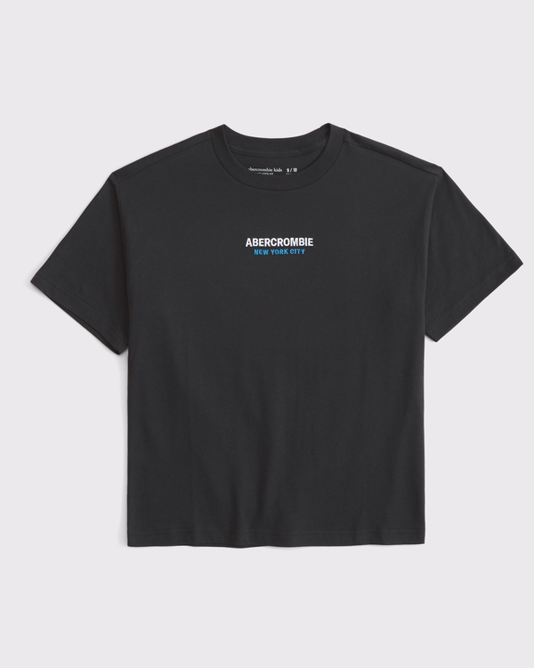 relaxed logo tee, Charcoal view 1