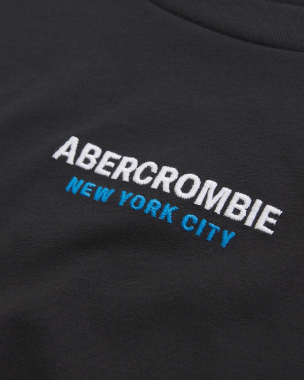 relaxed logo tee, Charcoal view 2