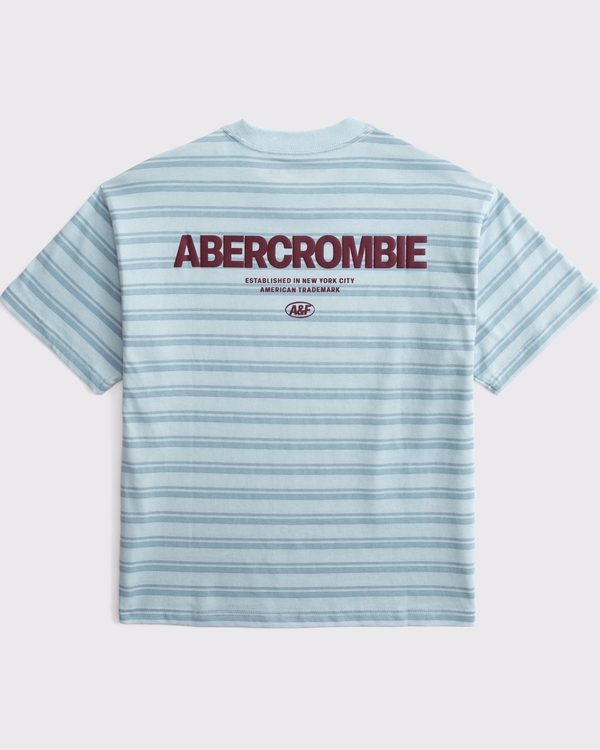relaxed logo tee, Blue Stripe view 1
