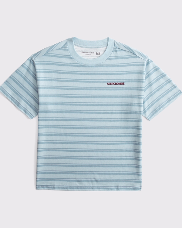 relaxed logo tee, Blue Stripe view 2