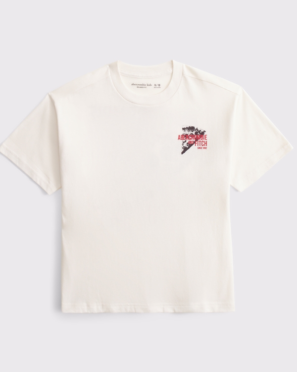 relaxed logo tee, Cream view 2