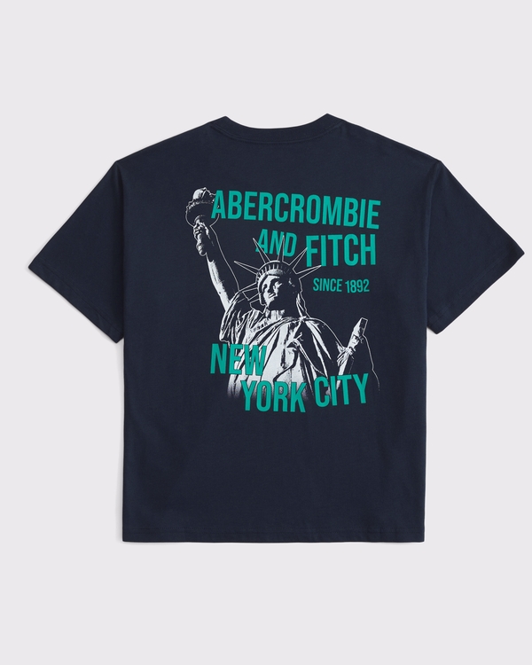 relaxed logo tee, Deep Blue view 1