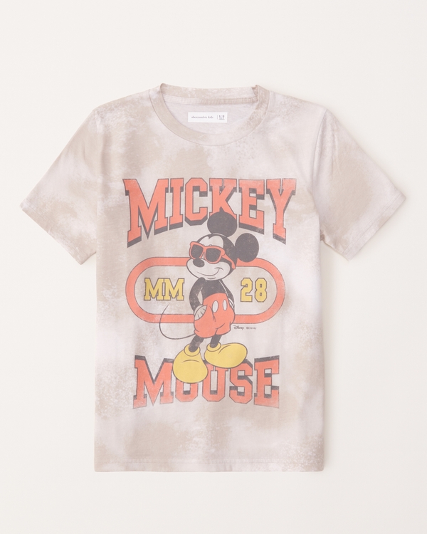 mickey mouse graphic tee, Tan Dye Pattern