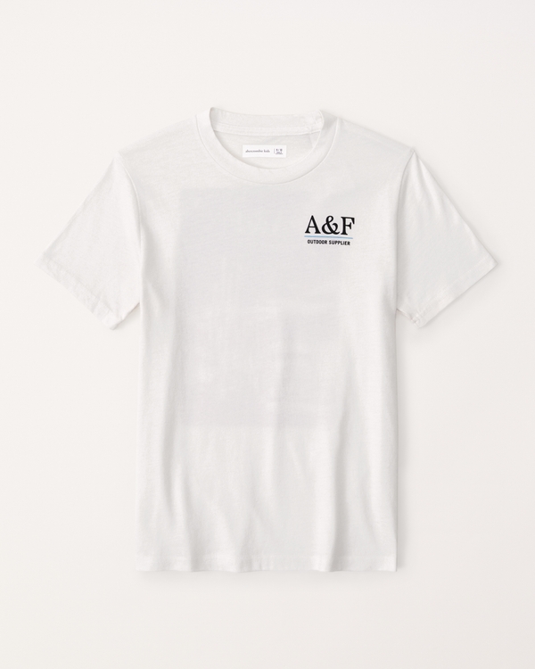 T-shirt met logoprint, White