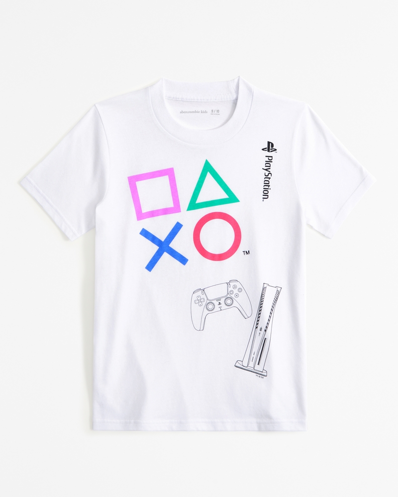 T-shirt PlayStation Garçon, Marine, Manches Courtes, Taille XS (4/5 Ans) – 100% Coton – Neuf Avec étiquettes