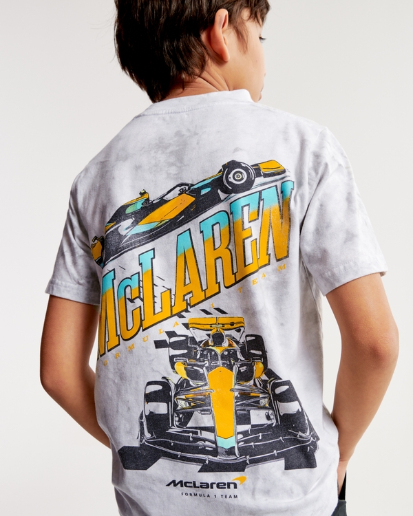 tie-dye mclaren graphic tee, Grey And White Dye