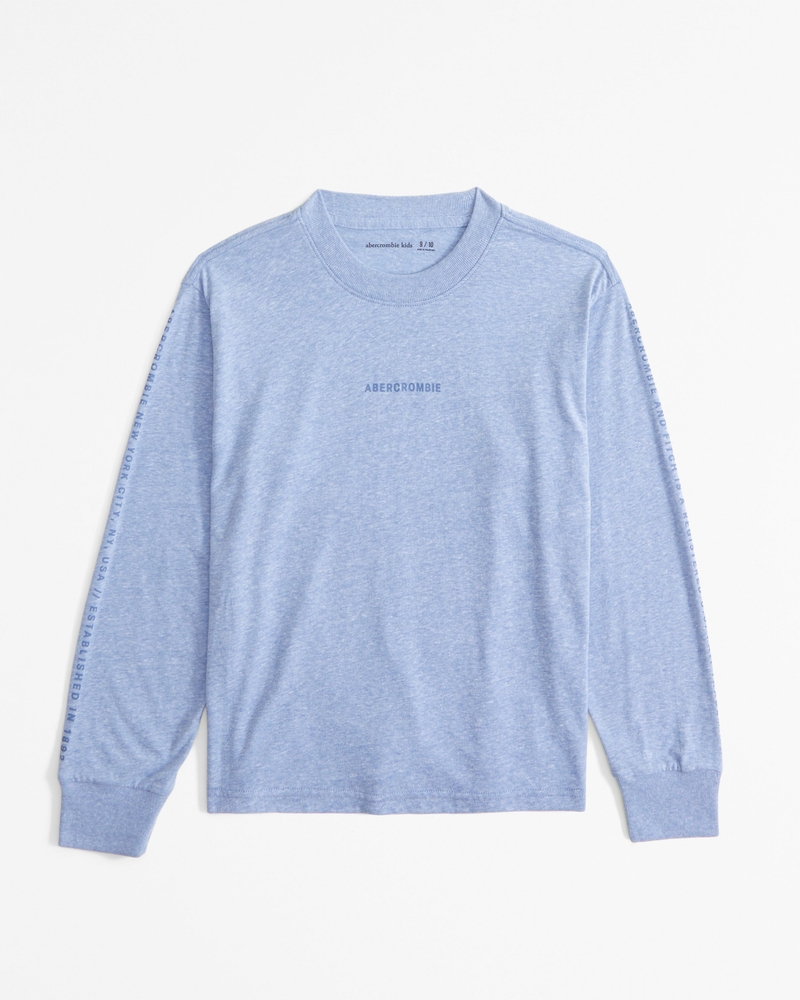 long-sleeve print logo tee