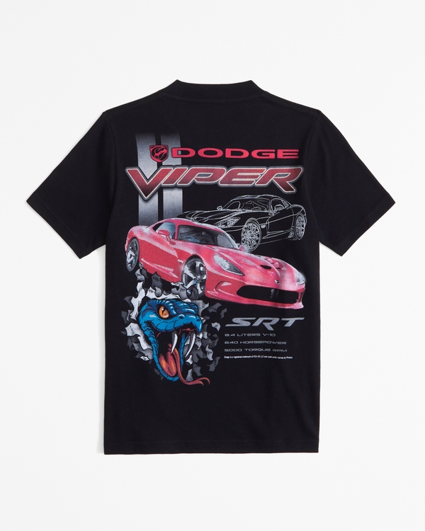 dodge viper graphic tee, Black