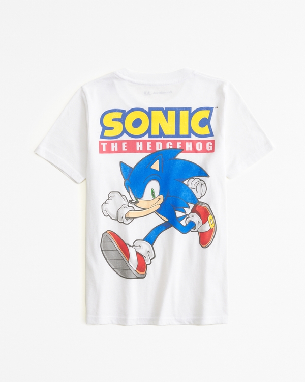 sonic the hedgehog graphic tee, White