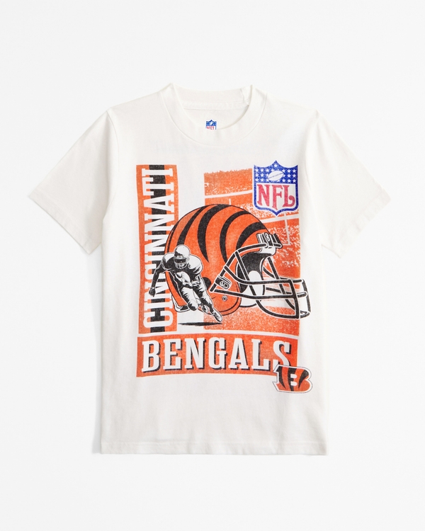 cincinnati bengals graphic tee, Cream