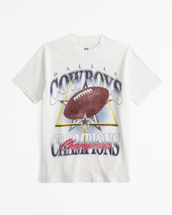 dallas cowboys graphic tee, Cream