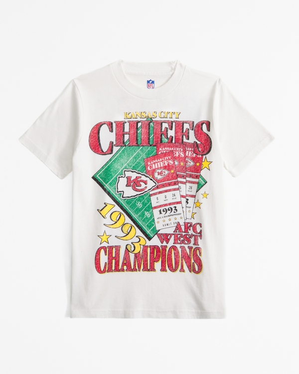 kansas city chiefs graphic tee, Cream