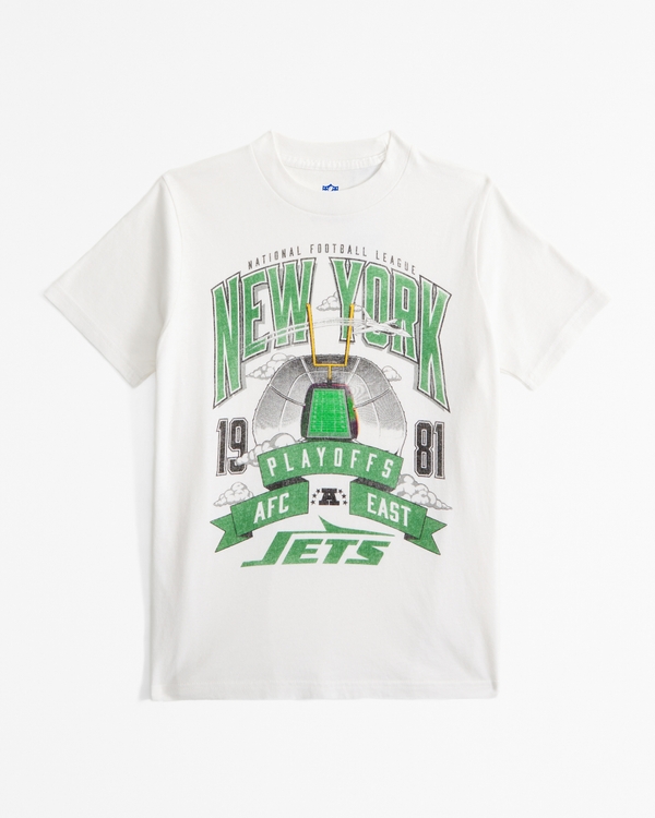 new york jets graphic tee, Cream - Jets view 1