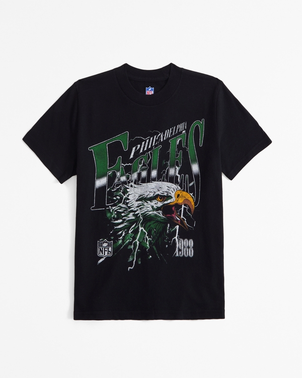 philadelphia eagles graphic tee, Black