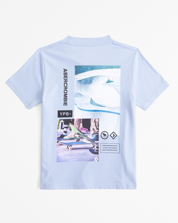 ypb active graphic logo tee, Light Blue