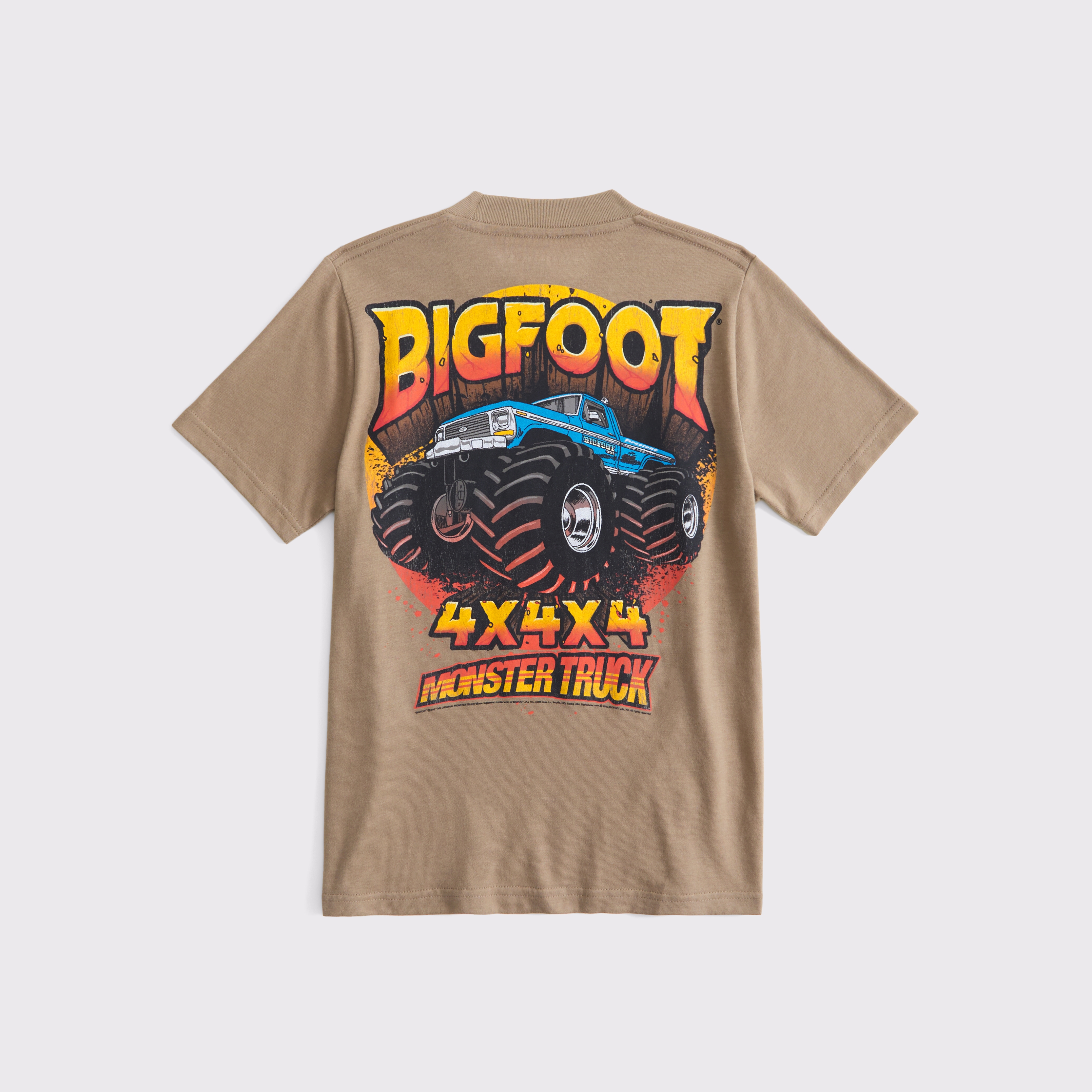Abercrombie & Fitch Kids' Bigfoot Monster Truck Graphic Tee In Brown