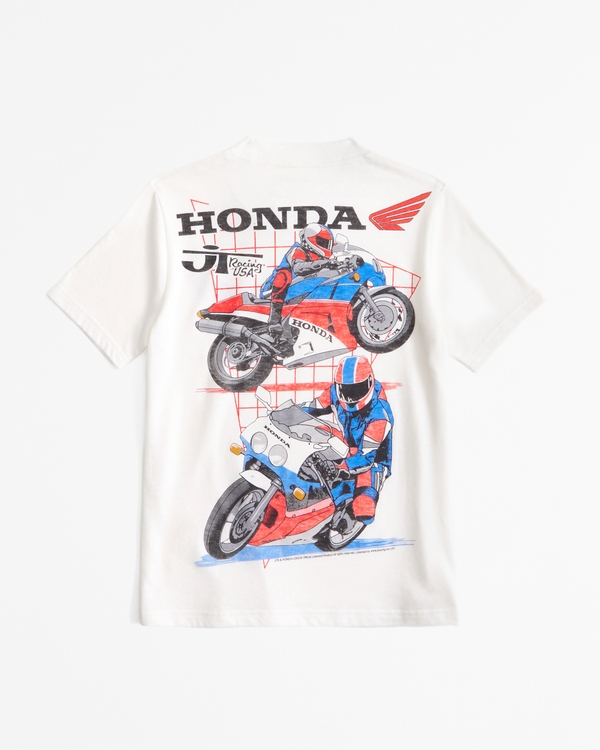 honda jt racing graphic tee, Cream