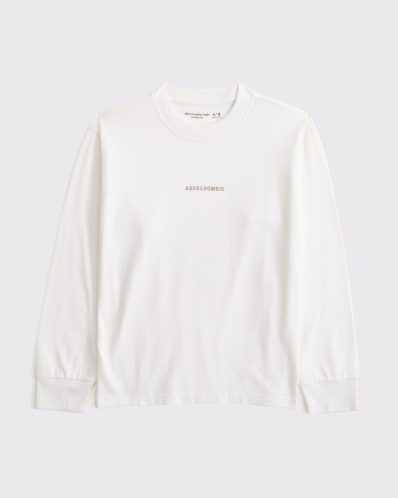 long-sleeve embroidered logo tee