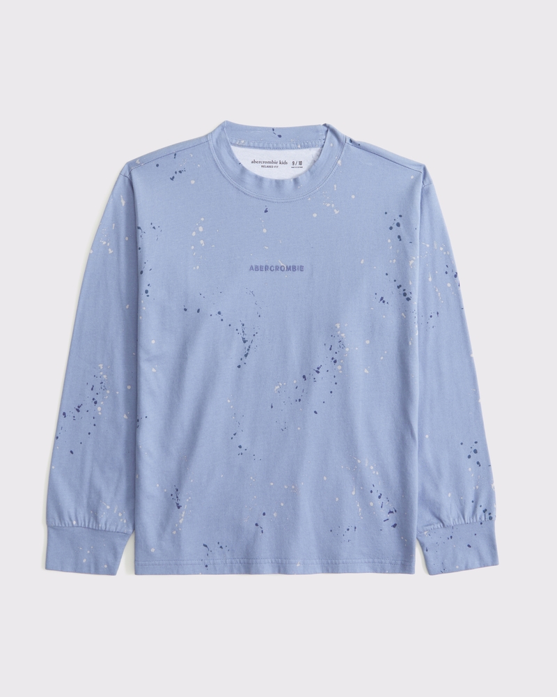 long-sleeve embroidered logo tee