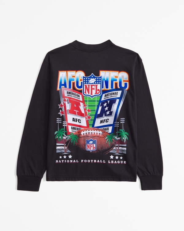 nfl long-sleeve graphic tee, Darkr Gray