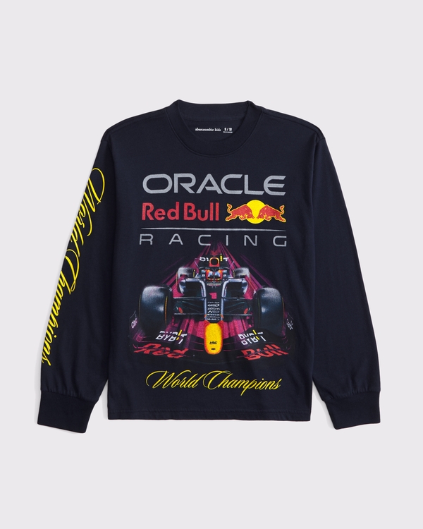 oracle red bull racing long-sleeve graphic tee, Deep Blue