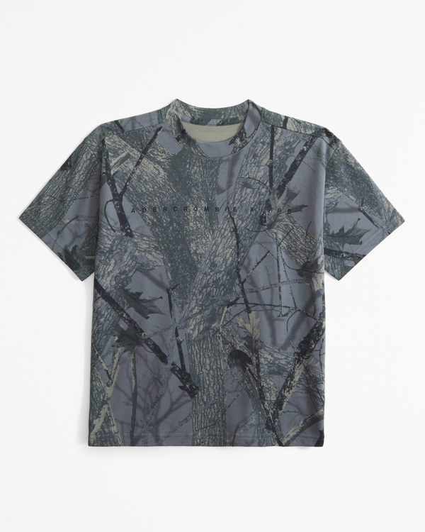 ypb cotton-blend graphic tee, Camo