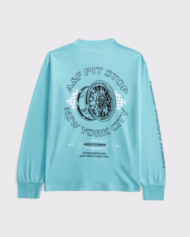 long-sleeve graphic logo tee