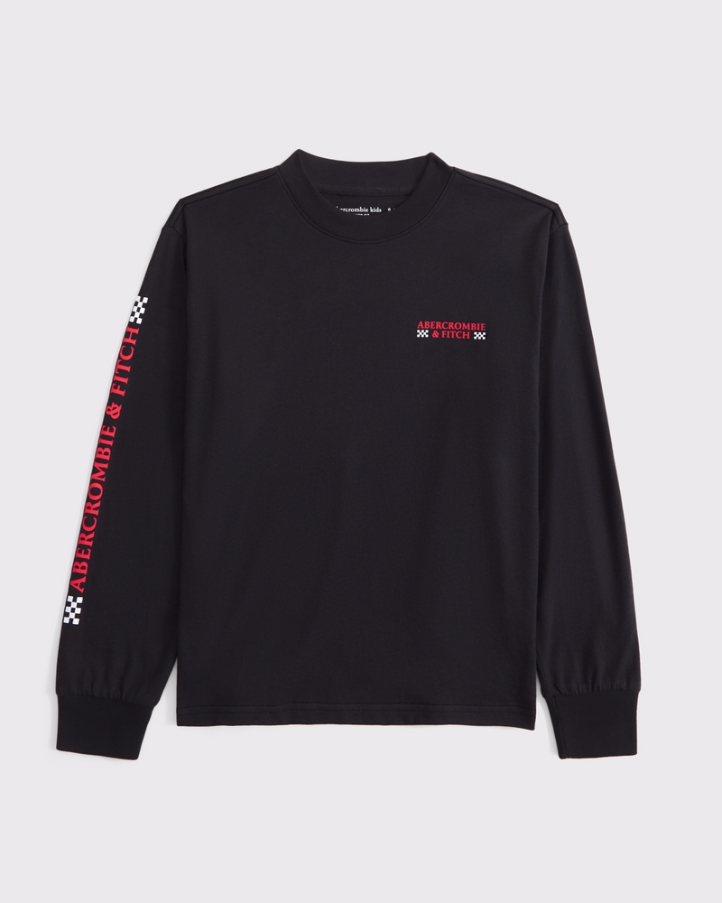 long-sleeve graphic logo tee