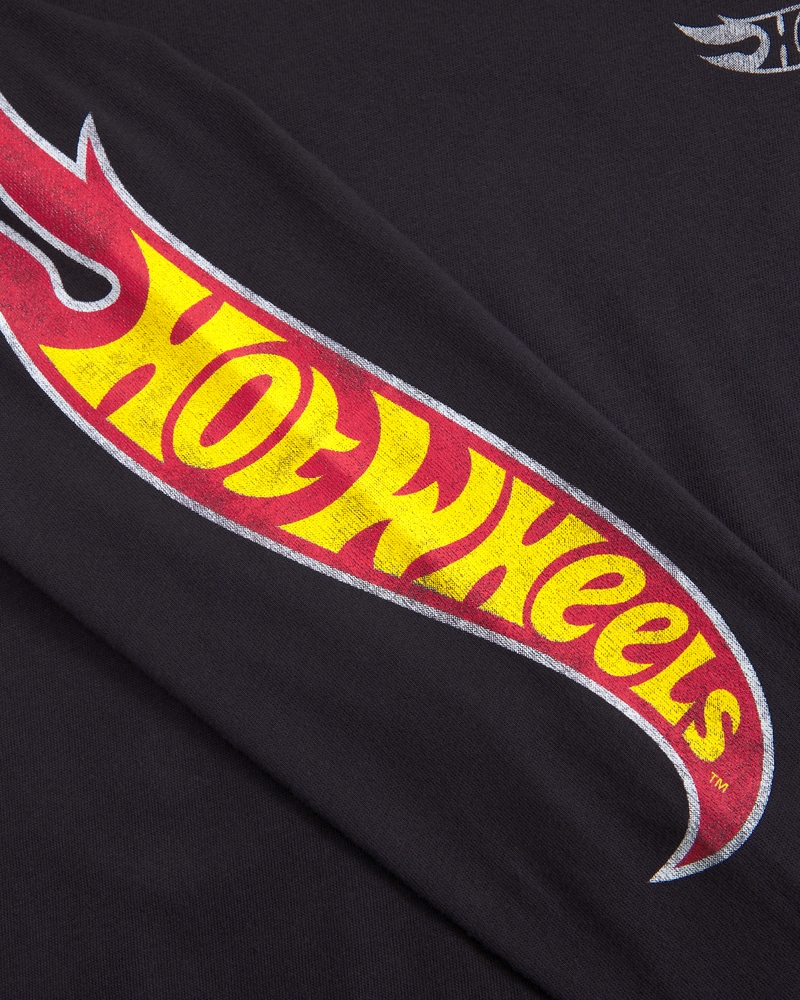 long-sleeve hot wheels graphic tee