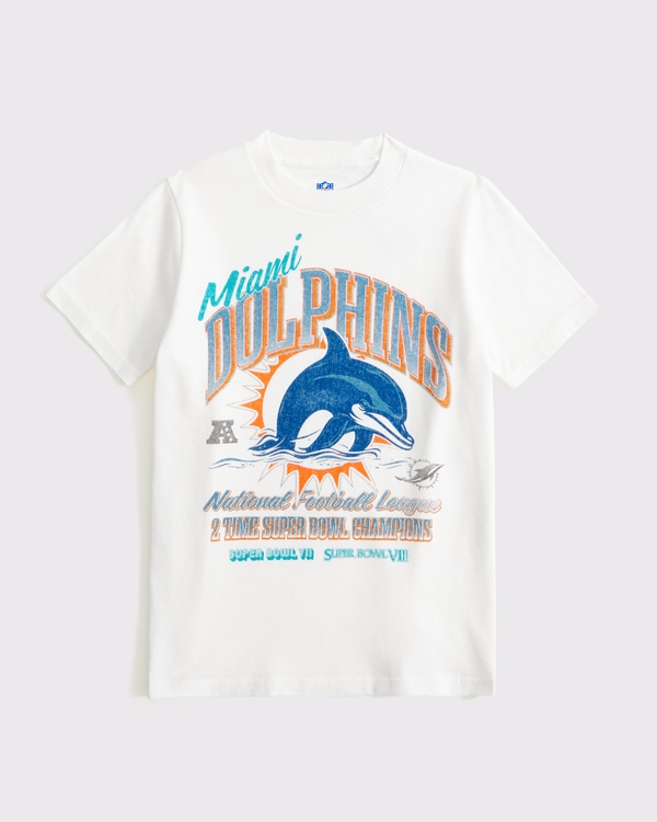 miami dolphins graphic tee, Cream - Miami view 1