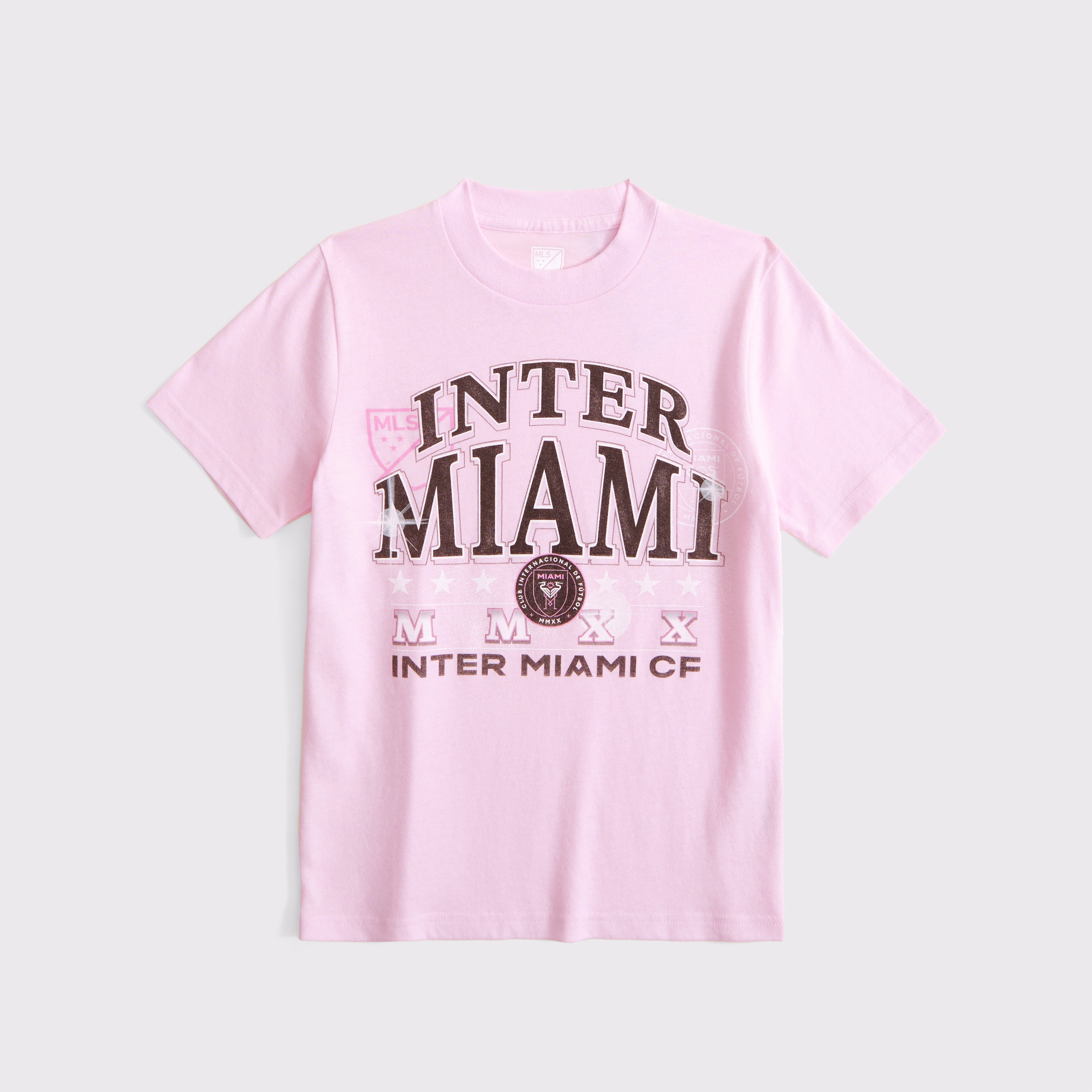 Abercrombie & Fitch Kids' Inter Miami Cf Graphic Tee In Pink