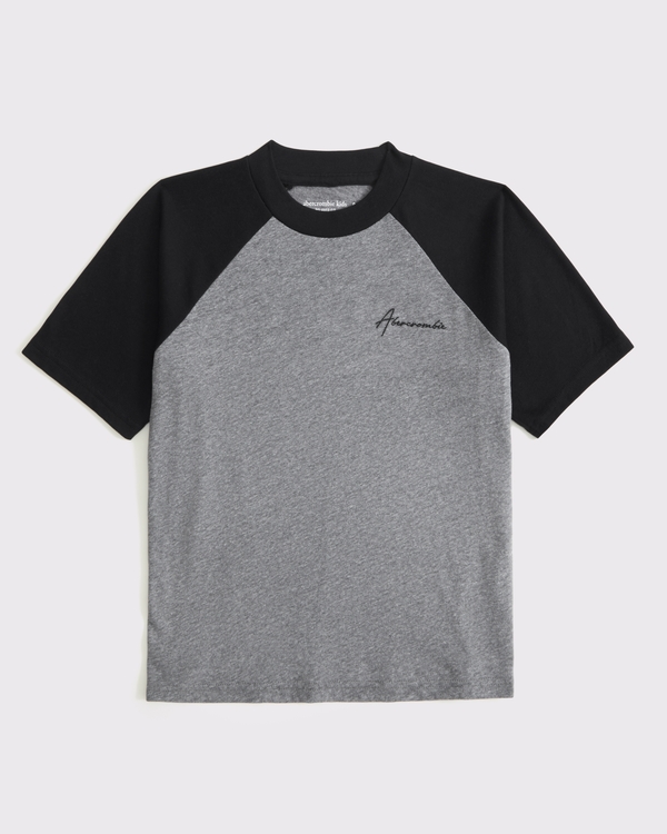 relaxed logo colorblock tee, Gray view 1