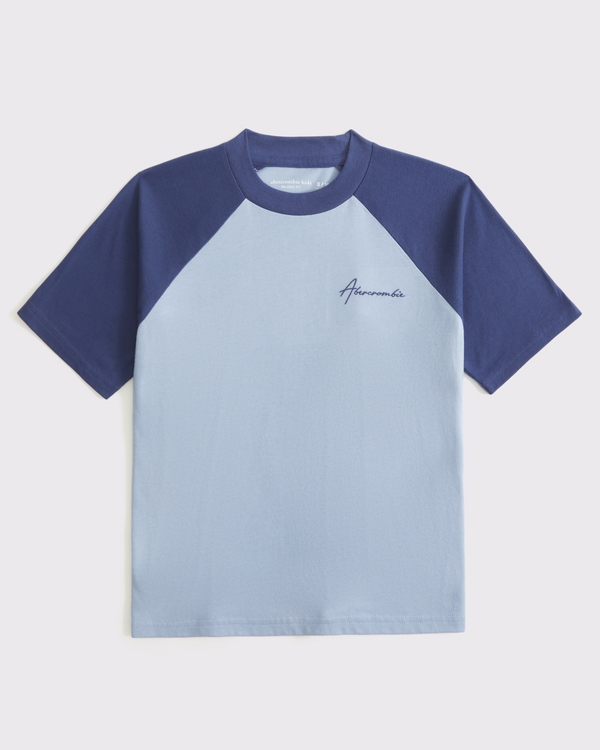 relaxed logo colorblock tee, Blue view 1