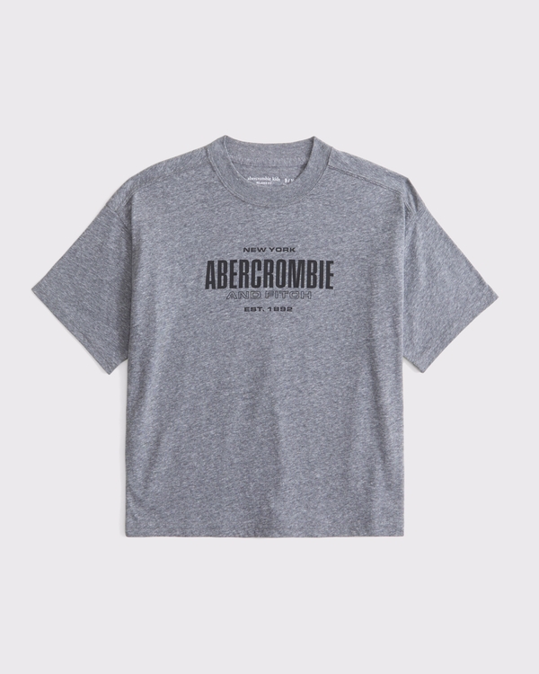 t-shirt décontracté avec logo, Gris view 1