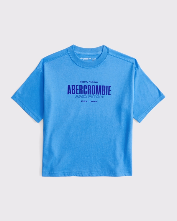relaxed logo tee, Blue view 1