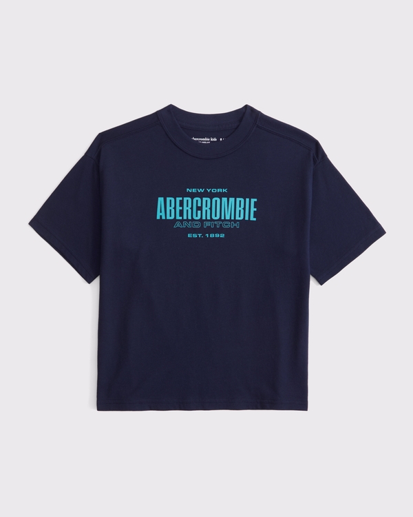 relaxed logo tee, Dark Indigo view 1