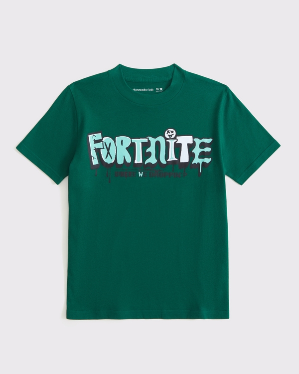 fortnite graphic tee, Green view 1